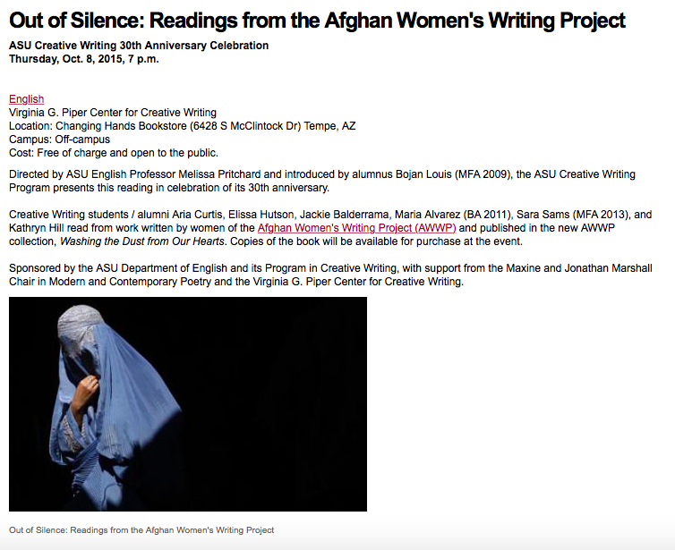 Afghan Women's Writer's Project