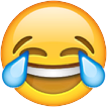 Laughing emoji with tears