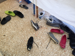 Children's shoes lying on the floor