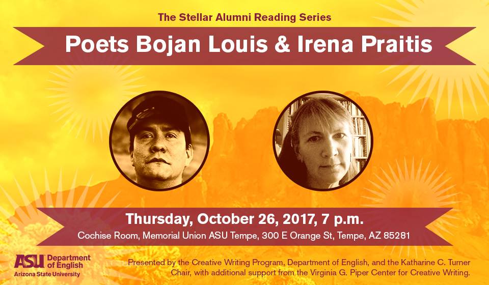 Stellar Alumni Reading Series featuring Bojan Louis and Irena Praitis