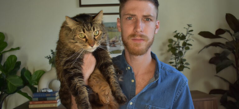 Reese Conner and his cat